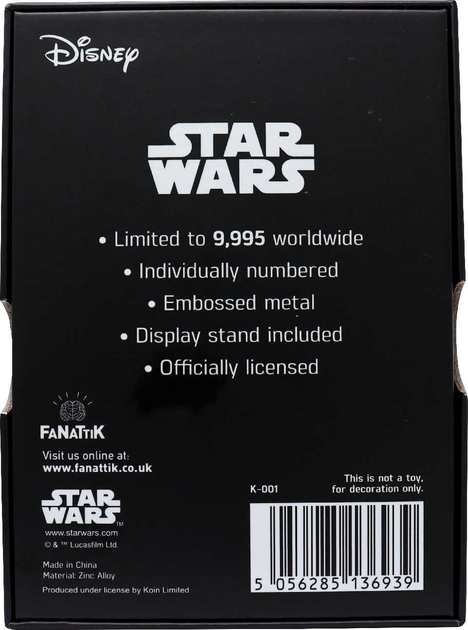 Star Wars Limited Edition Han Solo In Carbonite Ingot