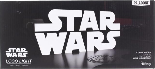 Star Wars - Logo Lampe Med 2 Lysindstillinger - 28 Cm