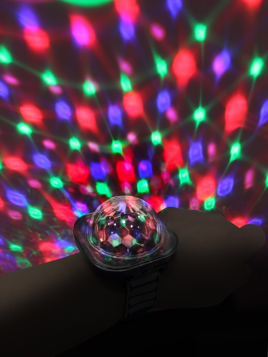Stars - Flerfarvet Diskokugle Armbånd Med Led Lys