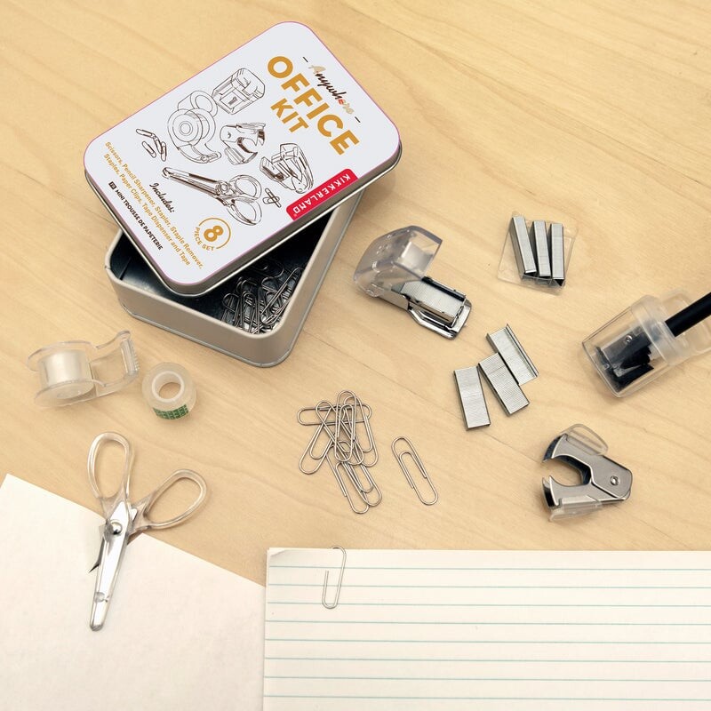 Kikkerland - Office Kit Inkl Hæftemaskine Klammer Tape Saks