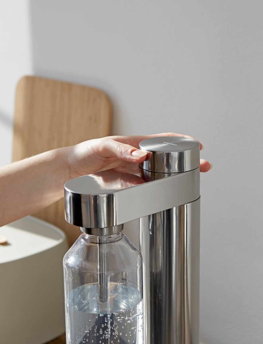 Stelton - Brus Sodavandsmaskine - Inkl Flaske - Sort Metallisk