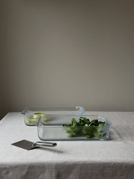 Stelton - Pilastro Ovnfast Fad I Glas - Riflet - L 19 7 Cm