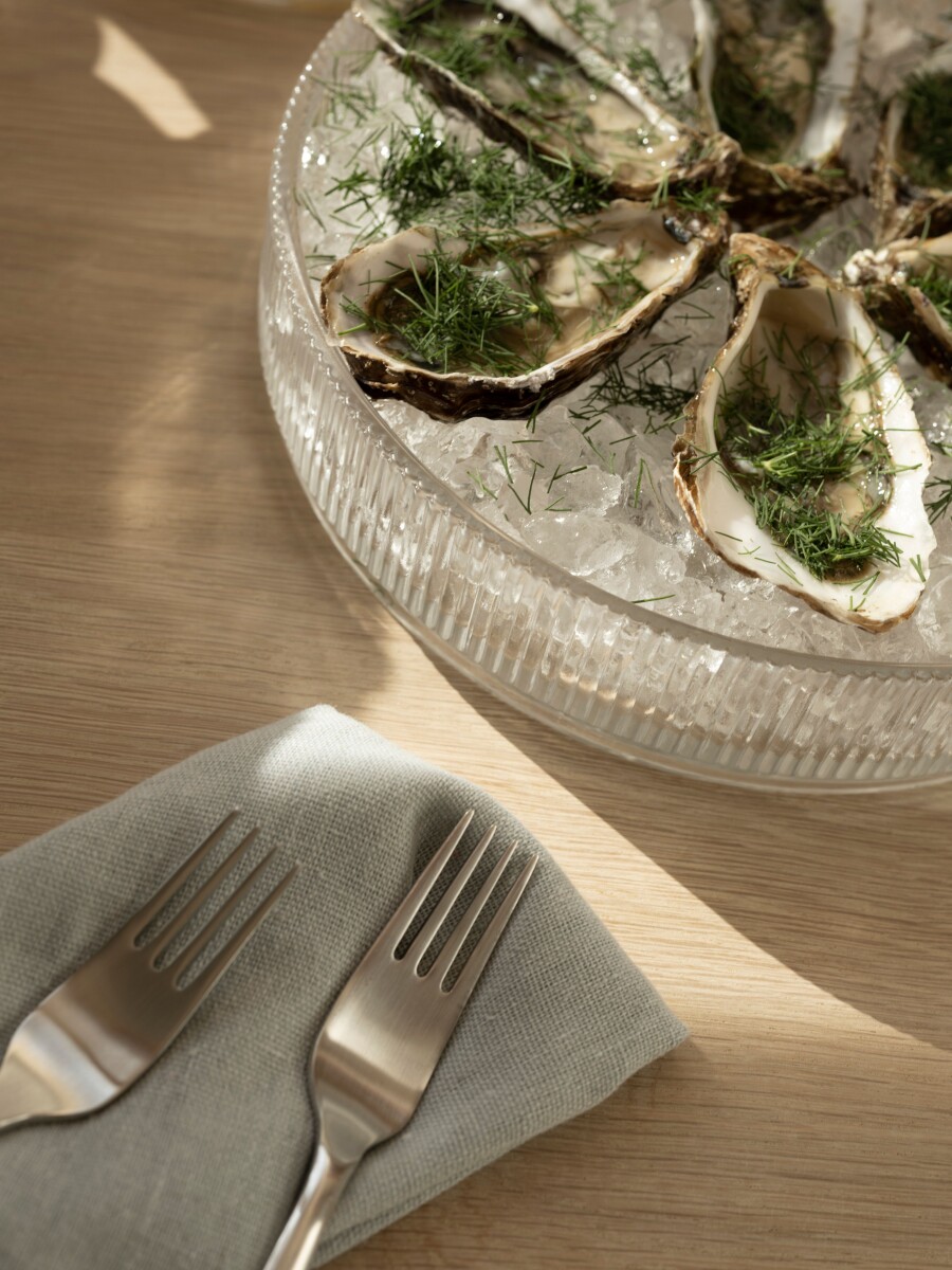 Stelton - Pilastro Serveringsskål I Glas - Riflet - Ø 21 Cm