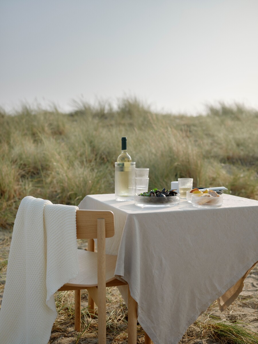 Stelton - Pilastro Serveringsskål I Glas - Riflet - Ø 23 Cm