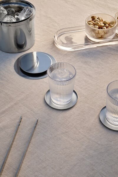 Stelton - Pilastro Tapassæt Med 3 Skåle - Glas - Riflet