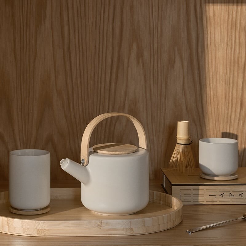 Stelton - Theo Kop Med Underkop - Sand - 250 Ml