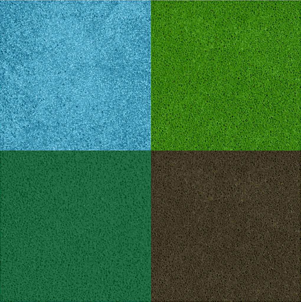 Stempelpude - H 2 Cm - Str 3 5X3 5 Cm - Grøn - Lys Grøn - Oliven - Aqua -