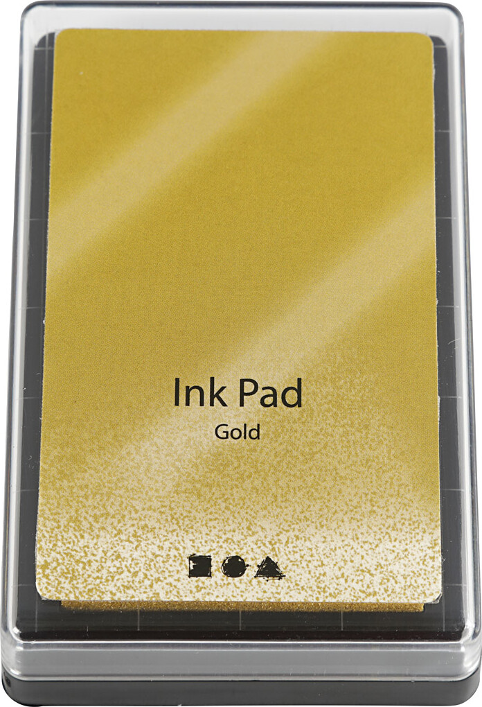 Stempelpude - H 2 Cm - Str 9X6 Cm - Guld - 1 Stk