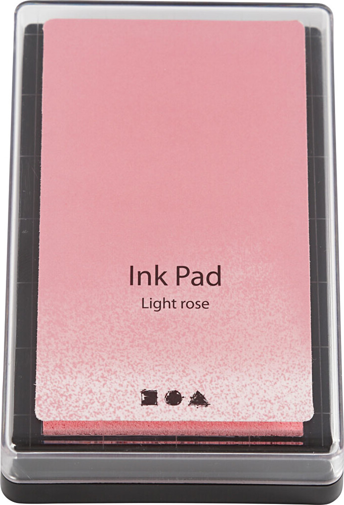 Stempelpude - H 2 Cm - Str 9X6 Cm - Lys Rosa - 1 Stk