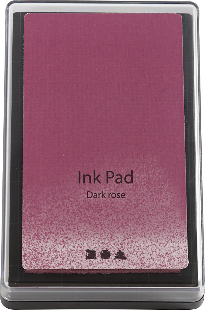 Stempelpude - H 2 Cm - Str 9X6 Cm - Mørk Rosa - 1 Stk