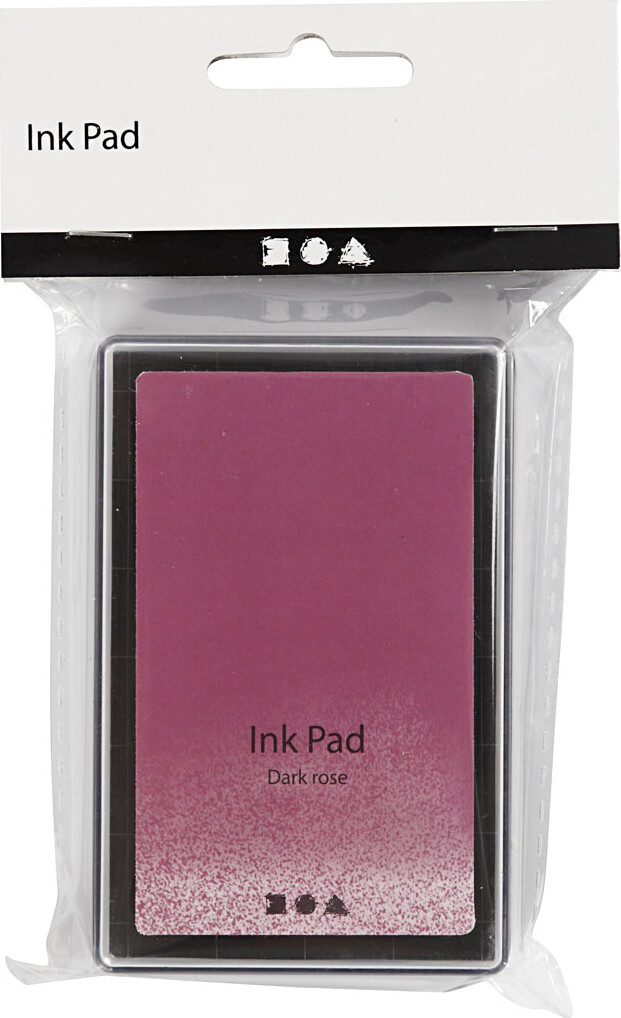 Stempelpude - H 2 Cm - Str 9X6 Cm - Mørk Rosa - 1 Stk