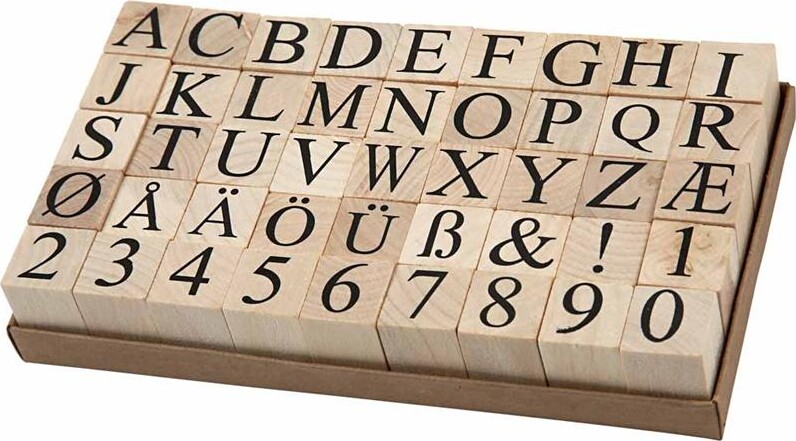 Stempelsæt - H 15 Mm - Str 20X20 Mm - 45 Stk