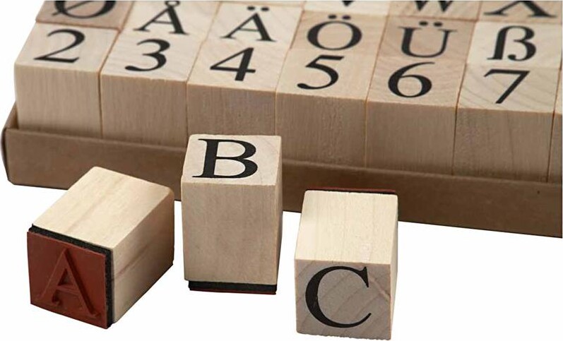 Stempelsæt - H 15 Mm - Str 20X20 Mm - 45 Stk