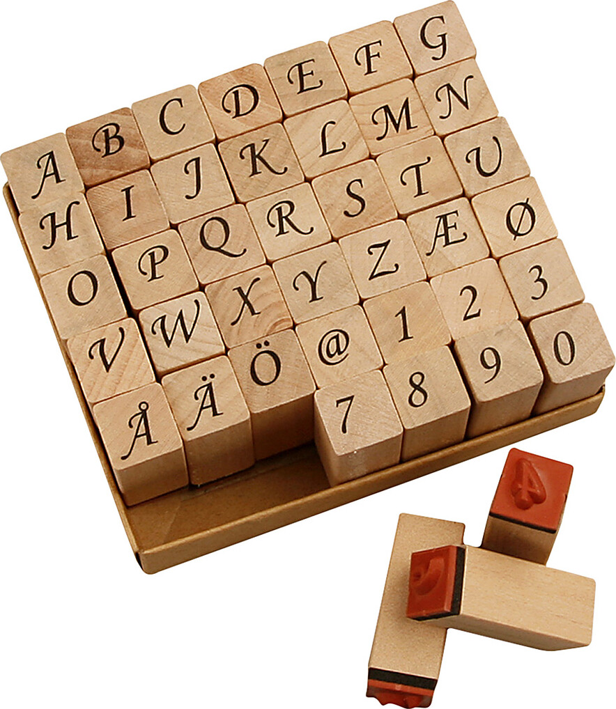 Stempelsæt - H 30 Mm - Str 13X13 Mm - 42 Assorterede