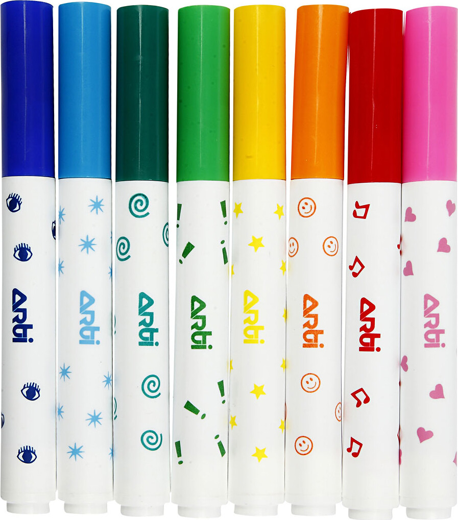 Stempeltusch - Assorterede Farver - 8 Stk