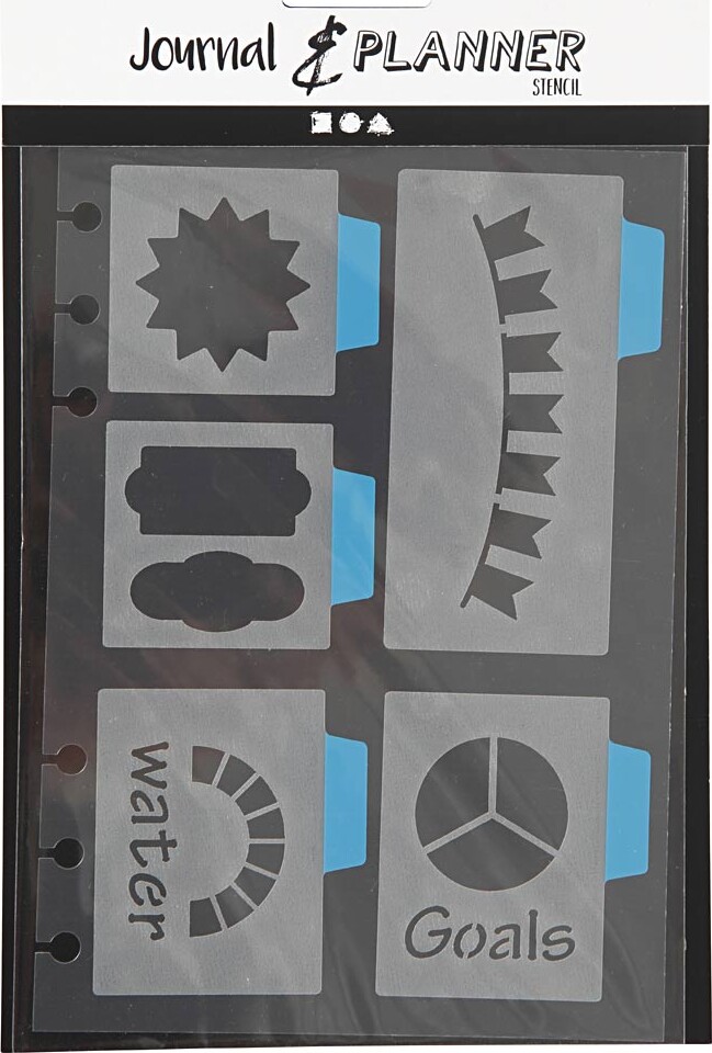 Stencil - 5 Store Motiver - 12 5X17 5 Cm - 1 Ark