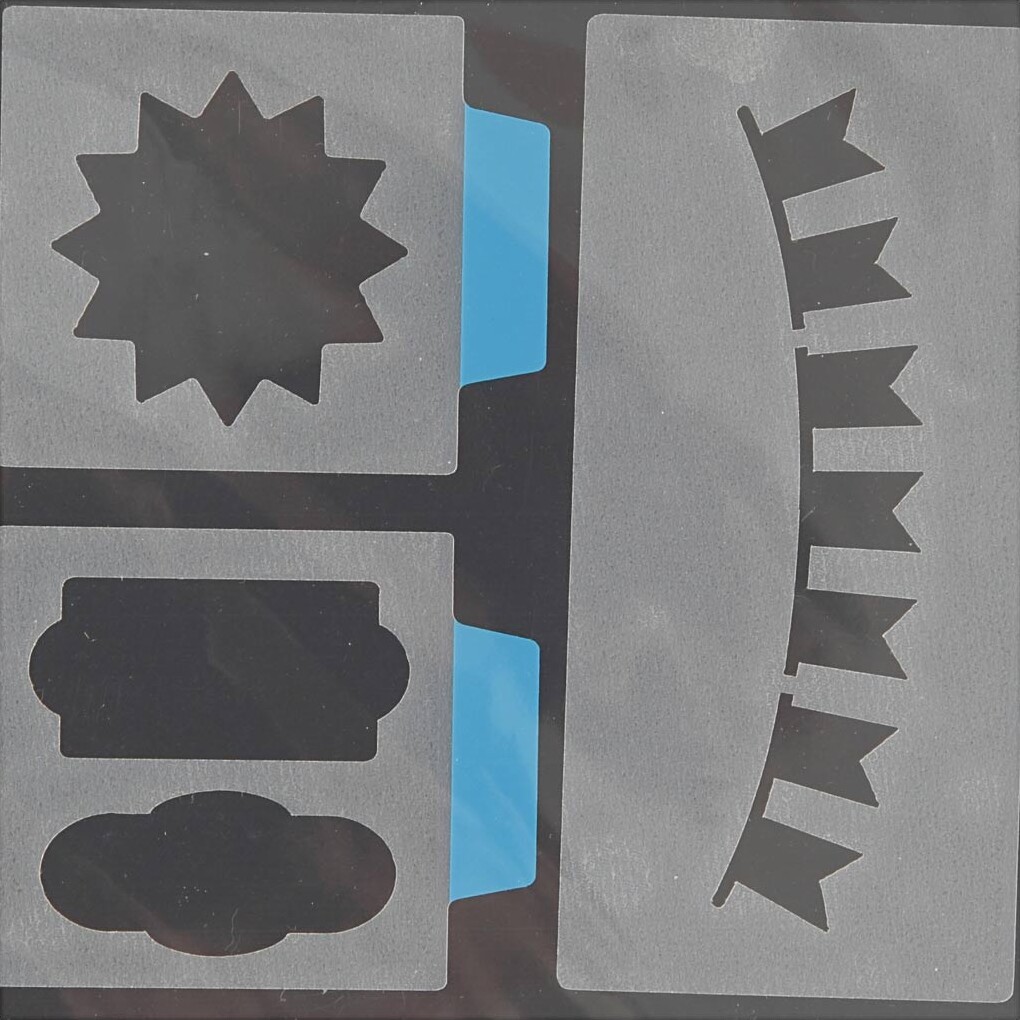 Stencil - 5 Store Motiver - 12 5X17 5 Cm - 1 Ark