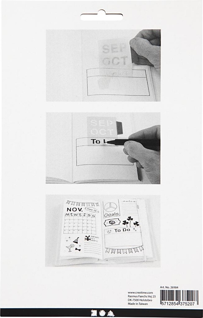 Stencil - 5 Store Motiver - 12 5X17 5 Cm - 1 Ark