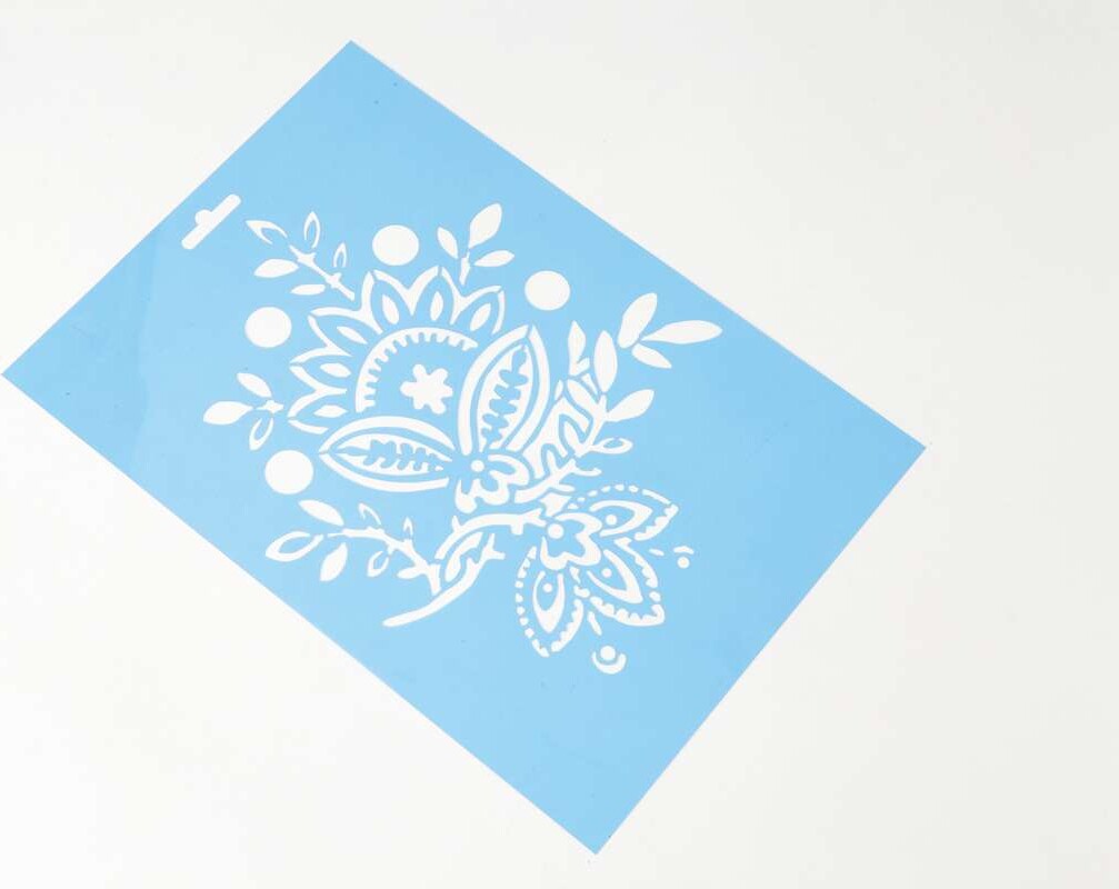 Stencil A4 Blomster Buket