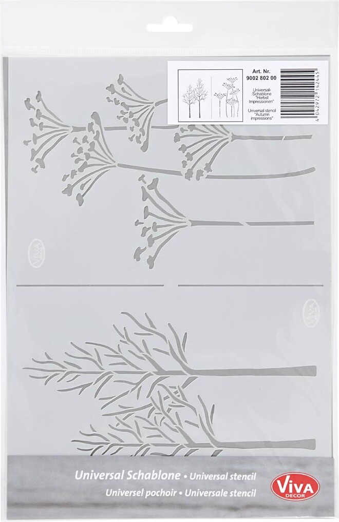 Stencil - Efterår - A4 - 210X297 Mm - 1 Stk