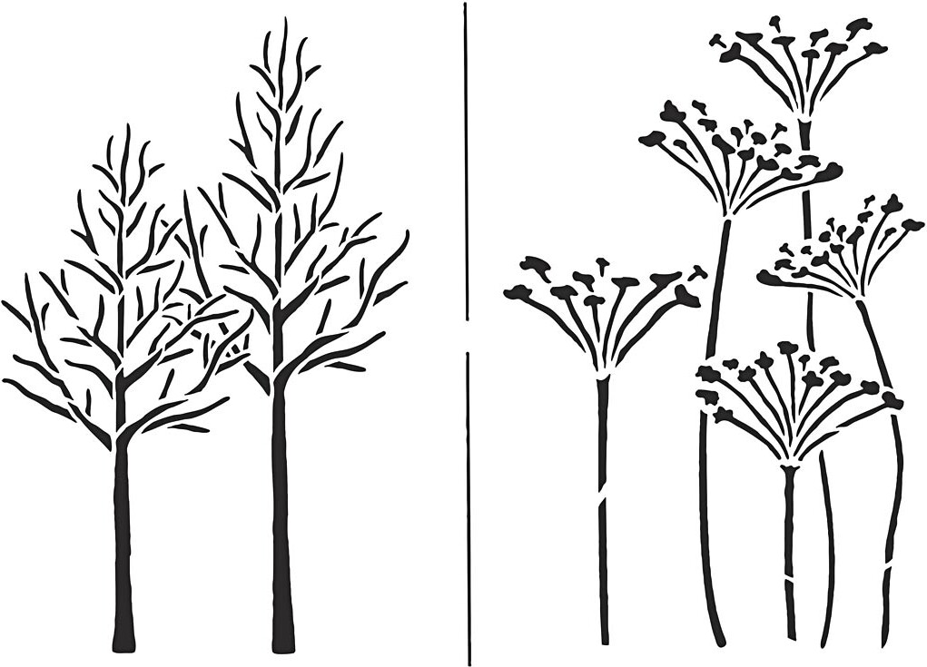 Stencil - Efterår - A4 - 210X297 Mm - 1 Stk