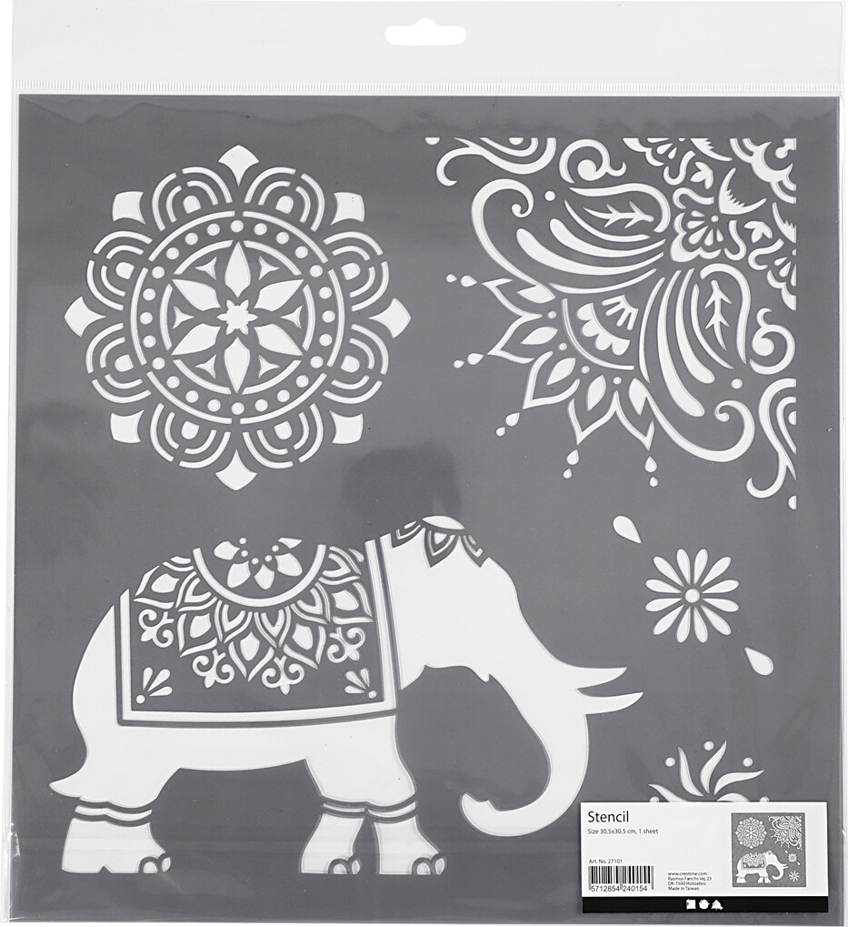 Stencil - Etniske Motiver - Str 30 5X30 5 Cm - Tykkelse 0 31 Mm - 1 Ark