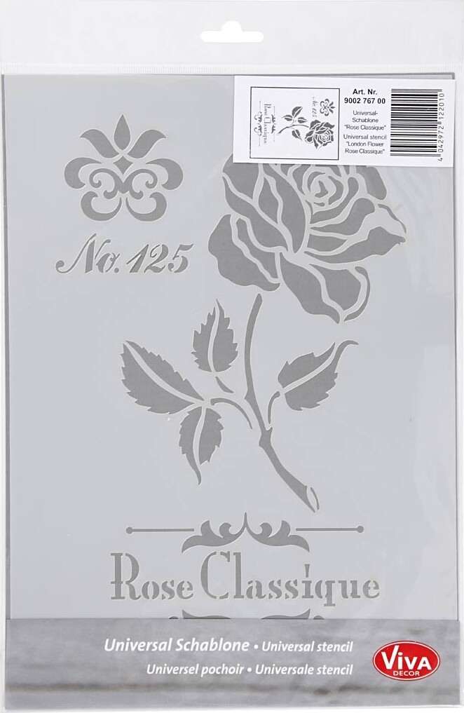 Stencil - Rose - A4 - 210X297 Mm - 1 Stk