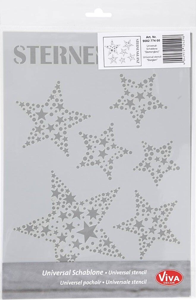 Stencil - Stjerneglans - A4 - 210X297 Mm - 1 Stk