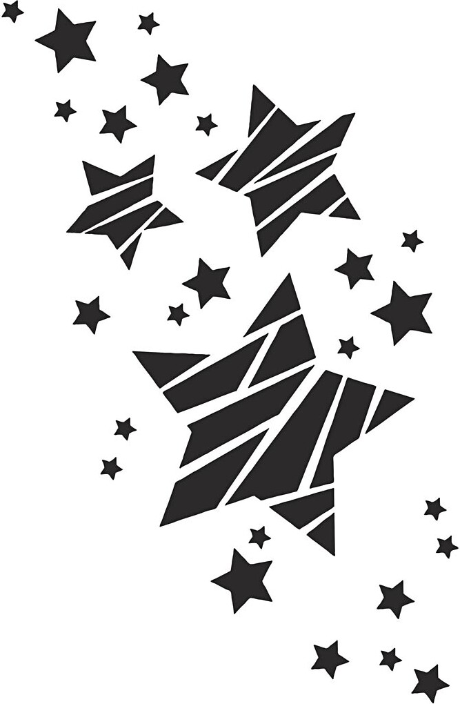 Stencil - Stjerner - A4 - 210X297 Mm - 1 Stk