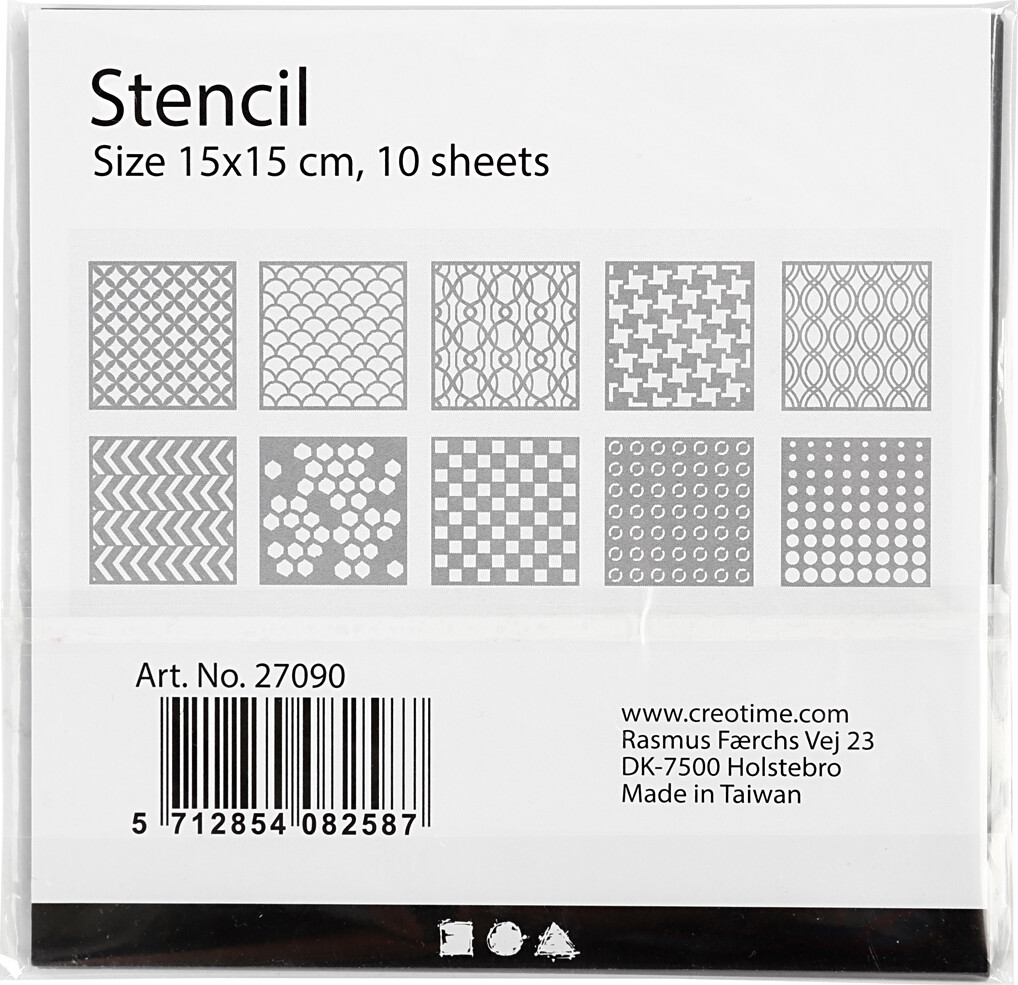 Stencil - Str 15X15 Cm - Tykkelse 0 31 Mm - 10 Ark