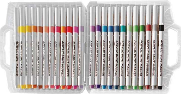 Stentusser Akrylmarkere 24 Stk - I Kuffert