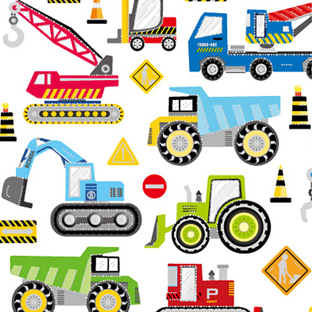 Klistermærker Til Børn - Byggeplads Køretøjer