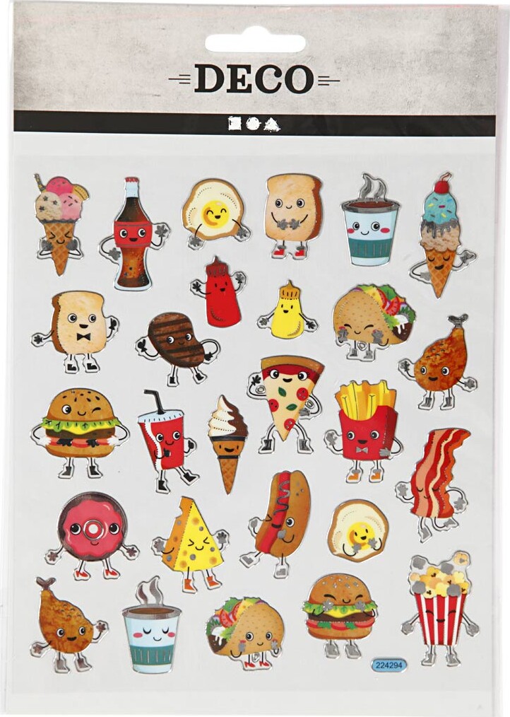 Klistermærker - Fast Food