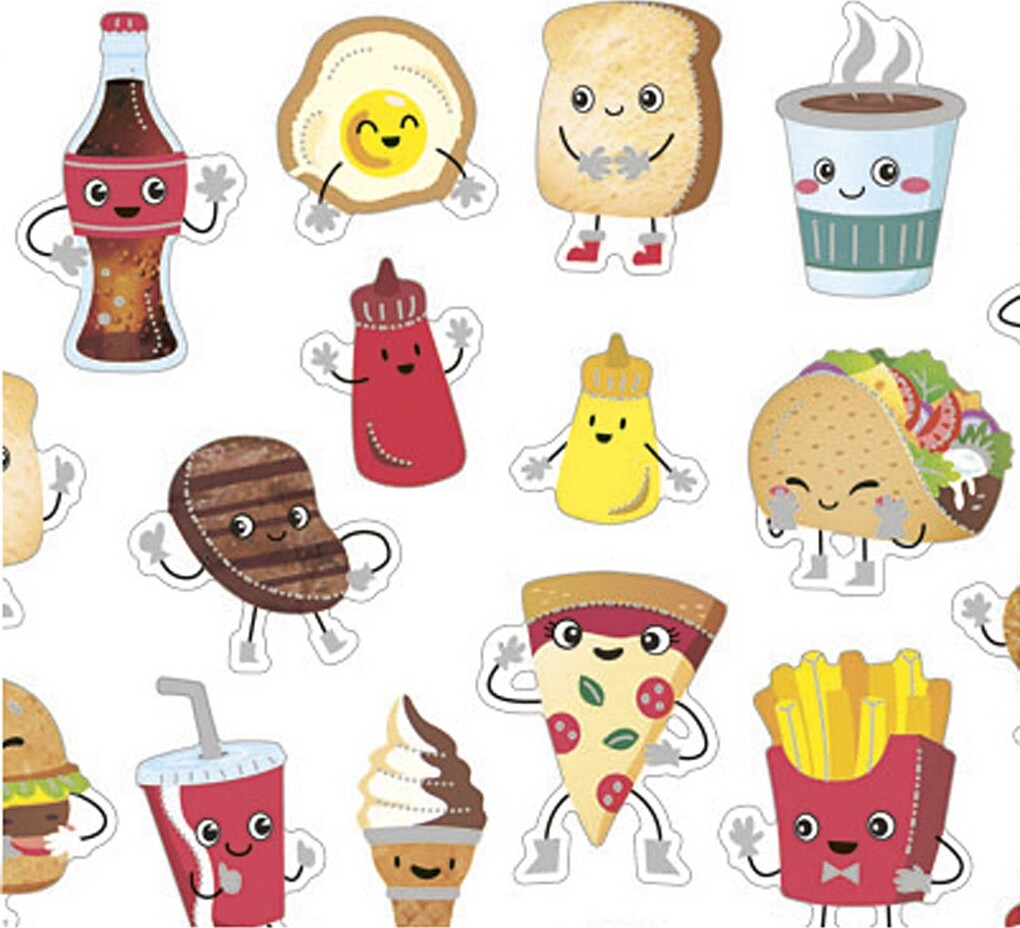 Klistermærker - Fast Food