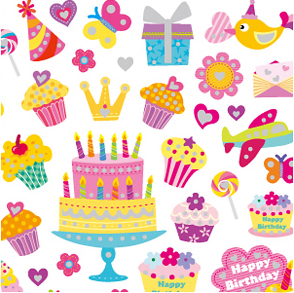 Klistermærker - Fødselsdag