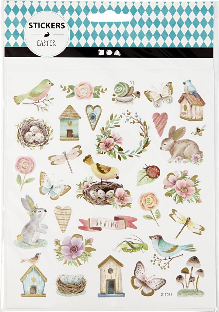 Stickers - Forår Og Påske - Ark 15X16 5 Cm - 1 Ark