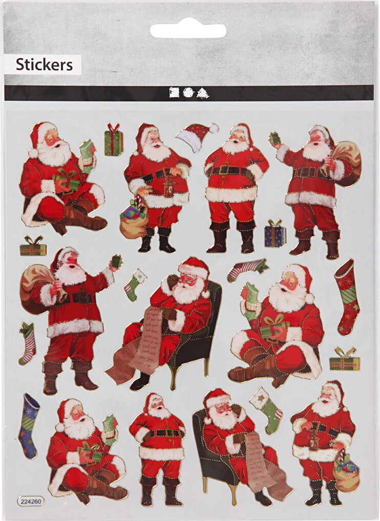 Juleklistermærker - Julemænd