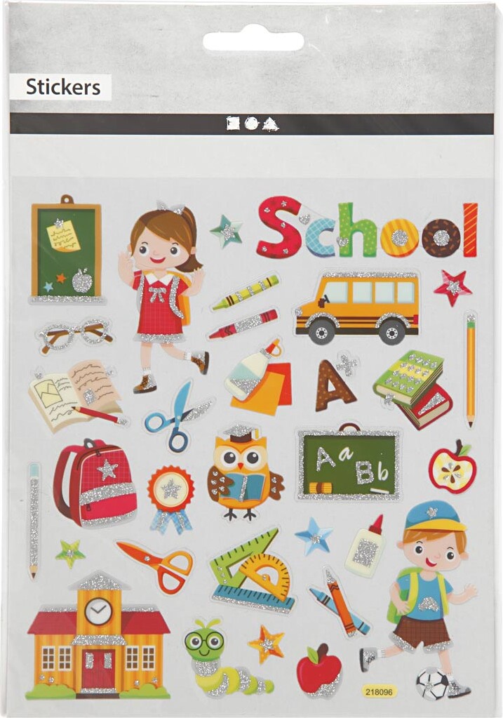 Stickers - Skoleliv - Ark 15X16 5 Cm - 1 Ark