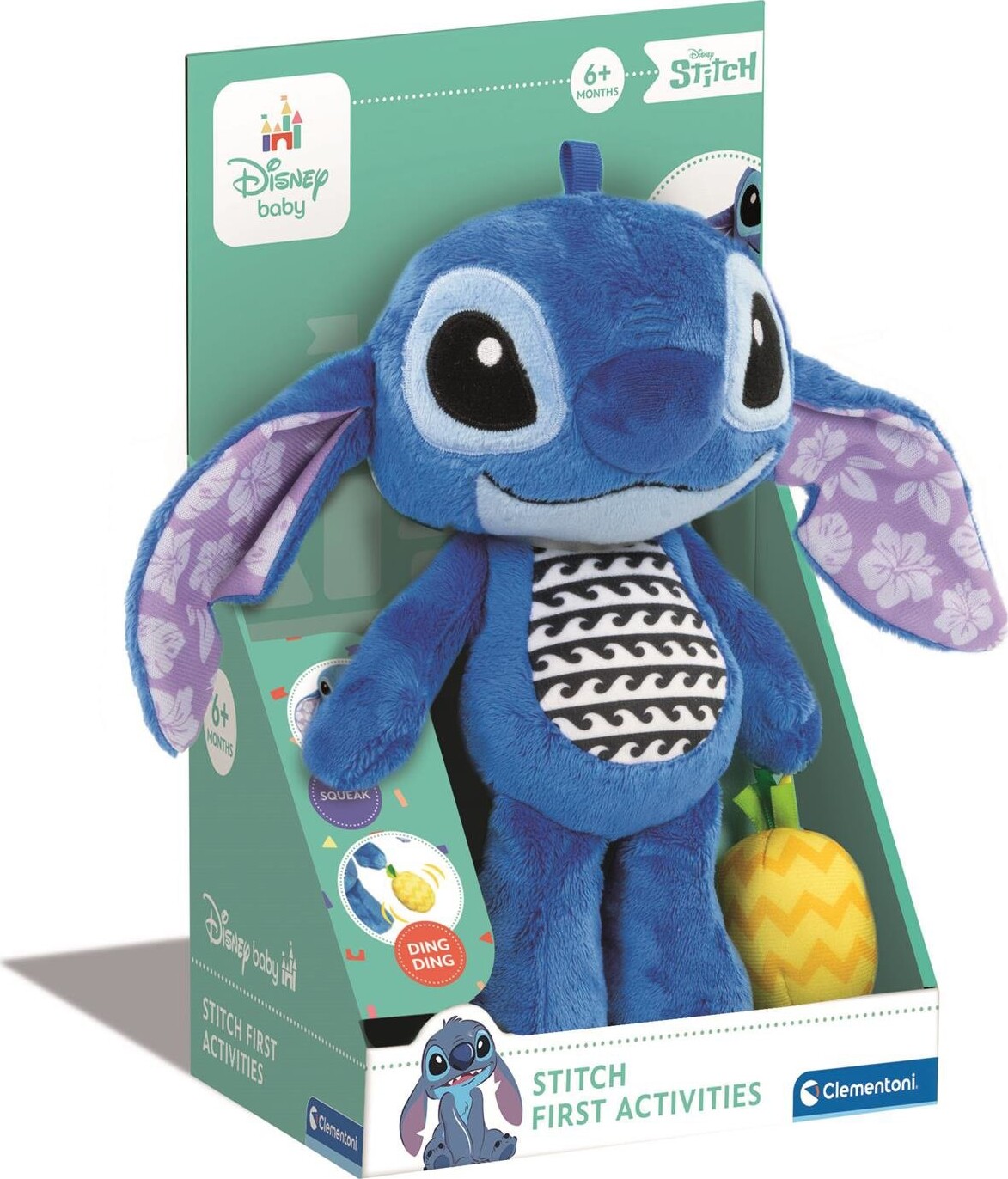 Stitch Bamse Med Ananas Rasle - Disney Baby - Clementoni
