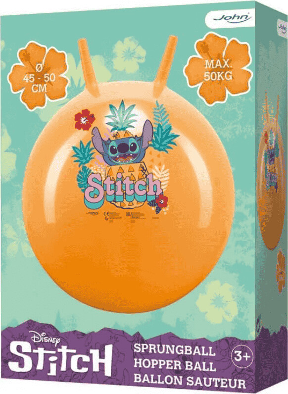 Disney - Stitch Hoppebold Med Håndtag - Ø 50 Cm - Simba Toys