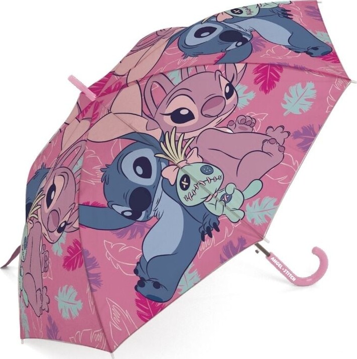 Stitch Lilla - Gennemsigtig Paraply - 46 Cm Ass