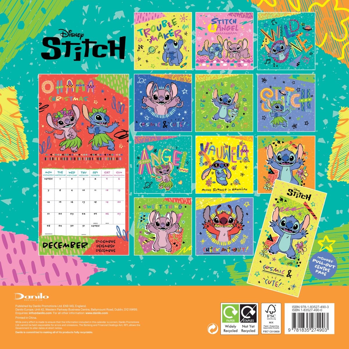 Stitch Officiel Kalender 2026 - Firkantet