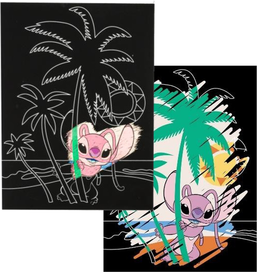 Stitch - Scratch Art Poster
