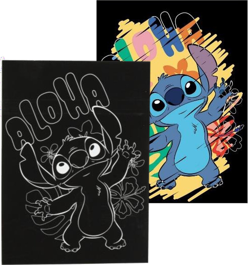 Stitch - Scratch Art Poster