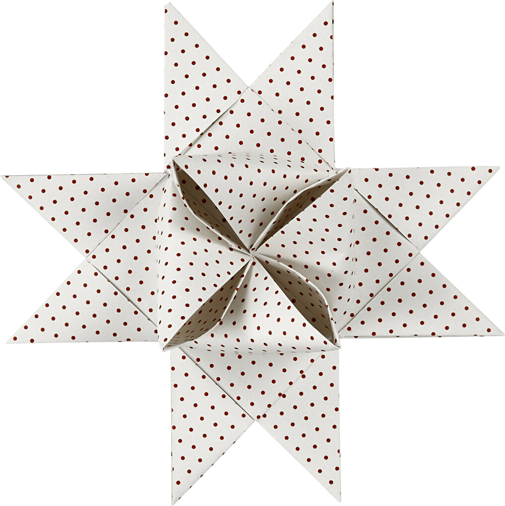 Stjernestrimler - L 100 Cm - Ø 18 Cm - B 40 Mm - Rød - Hvid - 40 Strimler