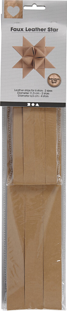 Stjernestrimler - L 44 78 Cm - B 15 25 Mm - 350 G - Natur - 24 Strimler