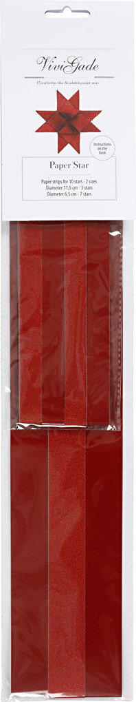 Stjernestrimler - L 44 78 Cm - Ø 6 5 11 5 Cm - B 15 25 Mm - Glitter Lak -