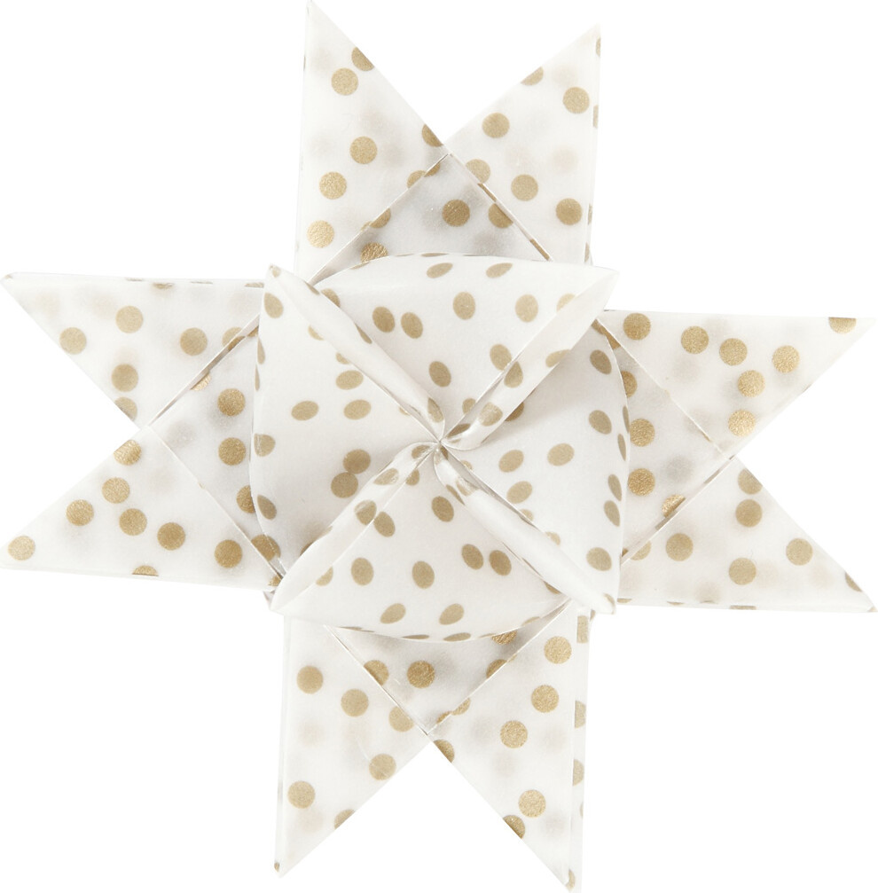 Stjernestrimler - L 44 78 Cm - Ø 6 5 11 5 Cm - B 15 25 Mm - Guld - Hvid -