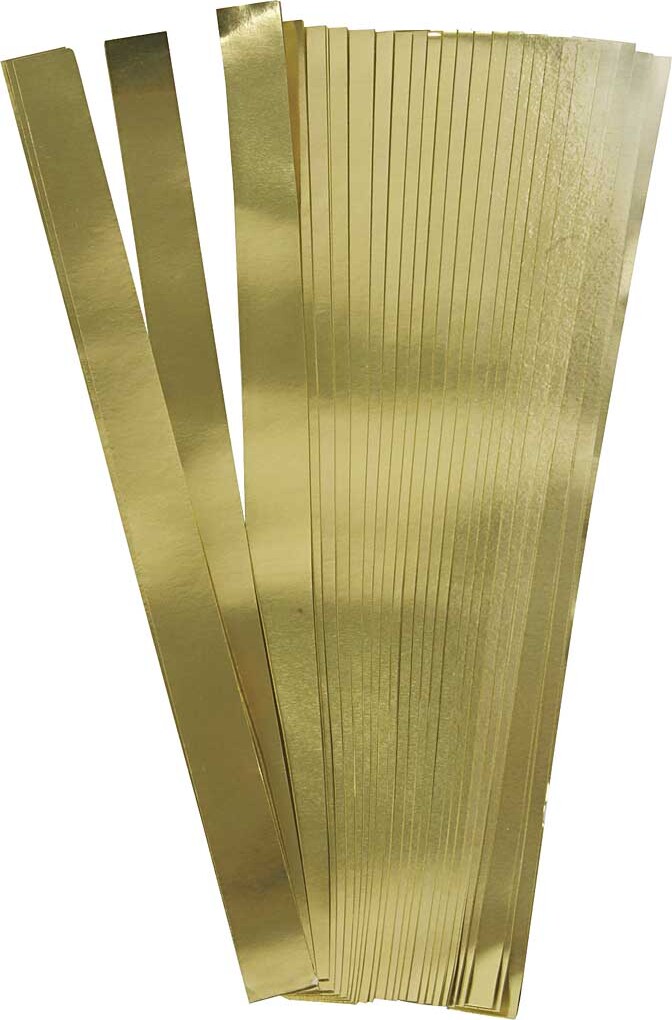 Stjernestrimler - L 45 Cm - B 10 Mm - Ø 4 5 Cm - Guld - 100 Strimler
