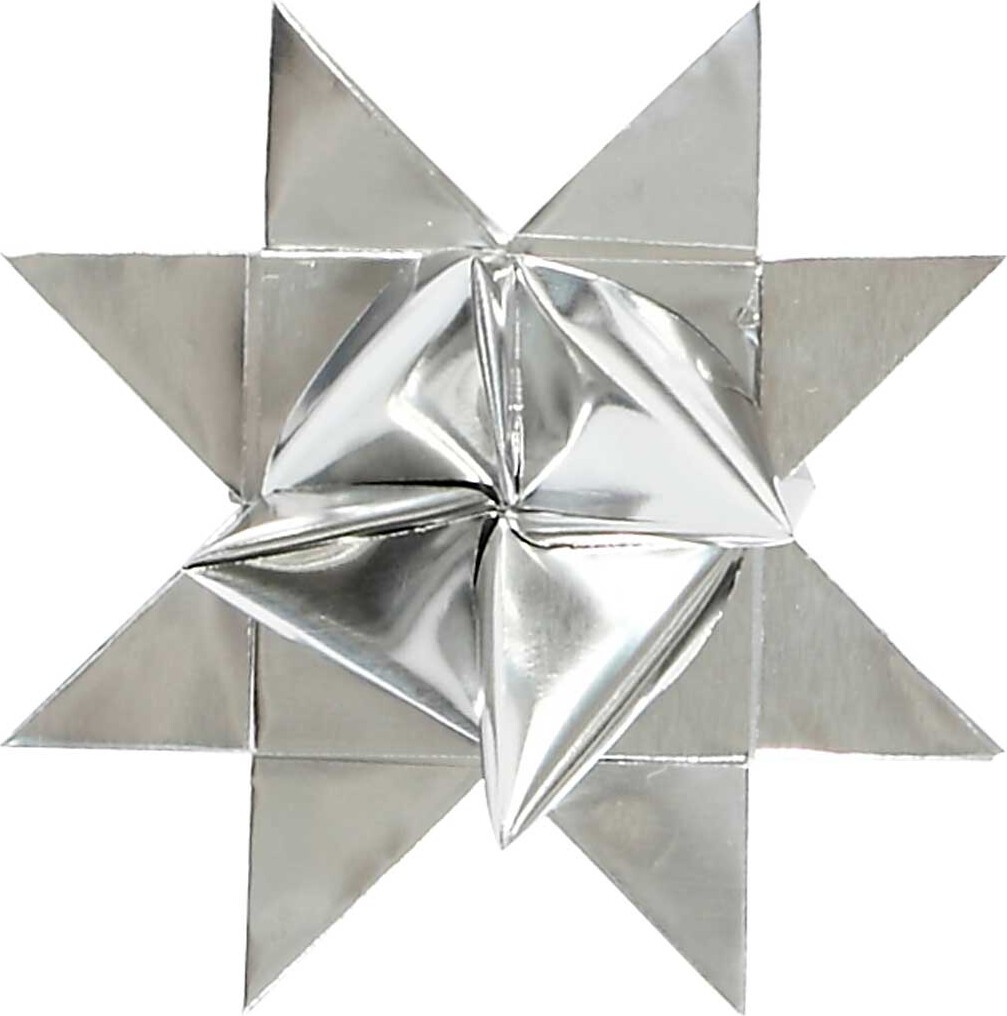 Stjernestrimler - L 45 Cm - Ø 4 5 Cm - B 10 Mm - Sølv - 100 Strimler